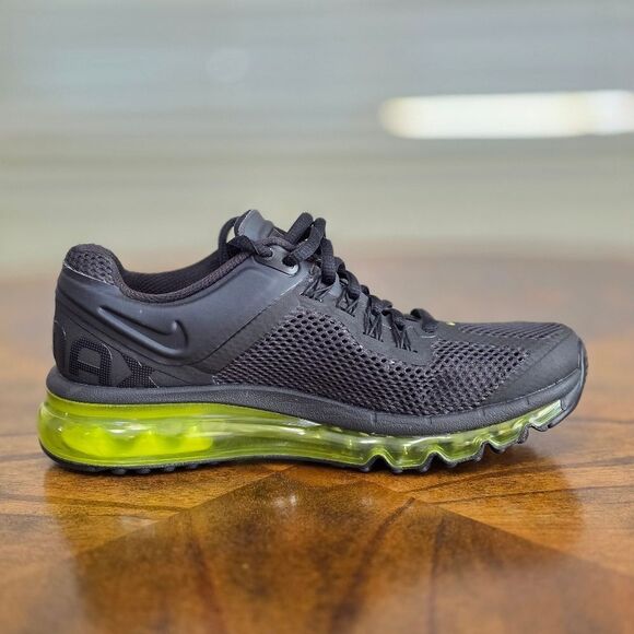 Nike Air Max 2013 Black Anthracite Cyber Green Volt 555426-004 Women's 7 New LE - Picture 8 of 15